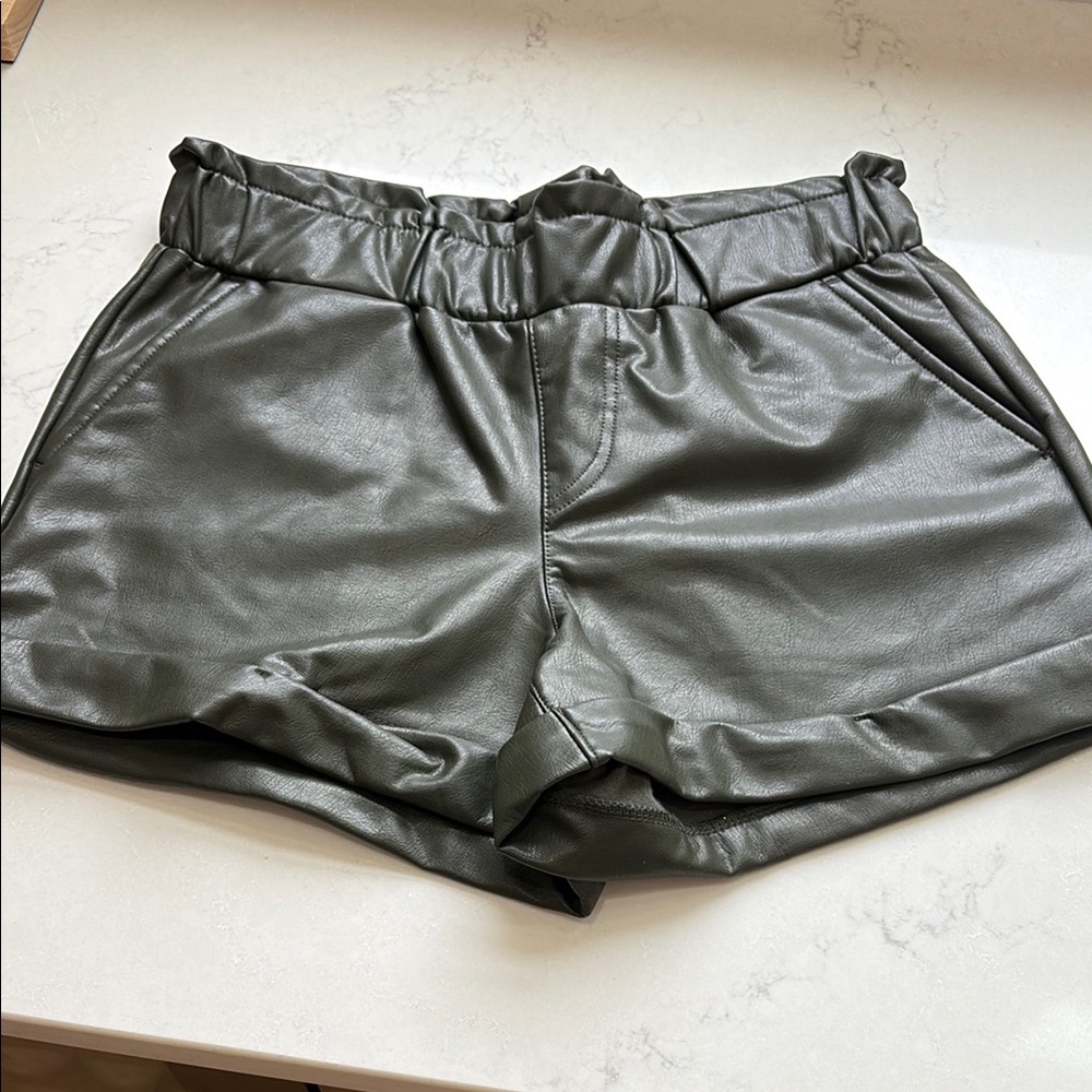 Faux Leather Shorts